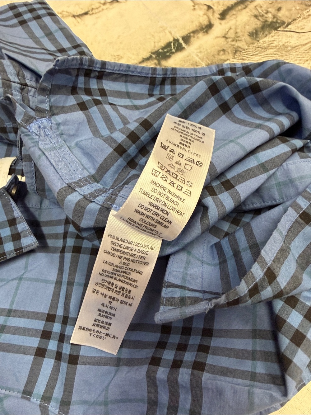 Burberry Boys Shirt Short Sleeve Size 4Y Striped Button Down - Picture 7 of 11